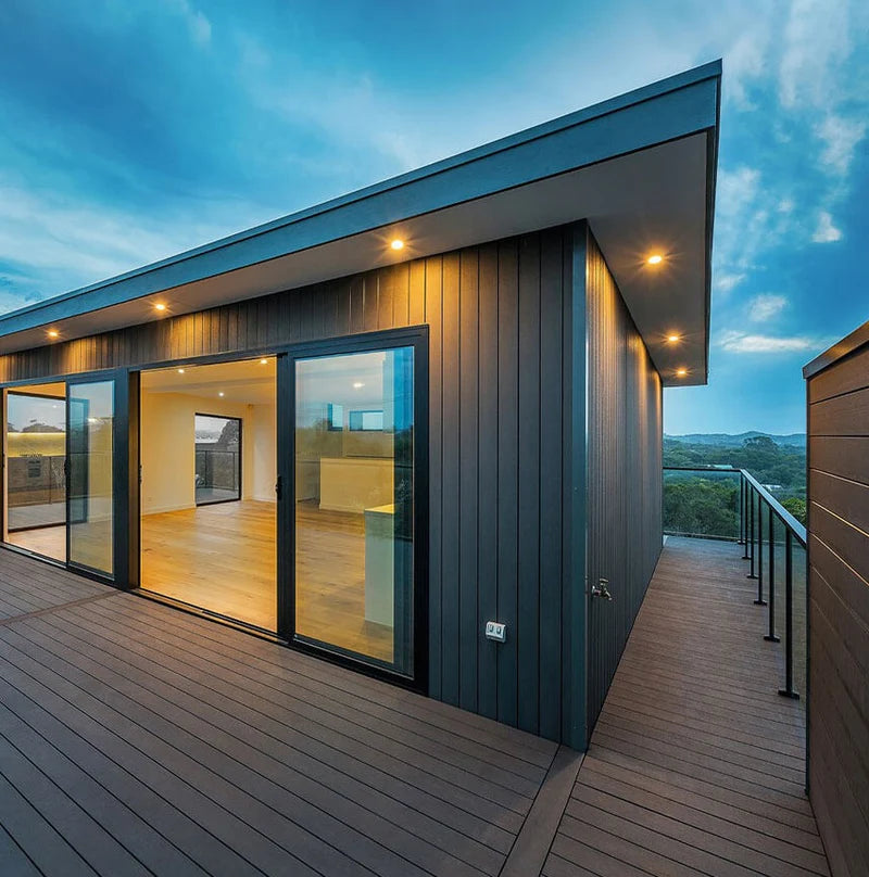 PISO DECK WPC EXTERIORES DUAL COLOR CAOBA / GRIS CLARO 23 X140X2900MM