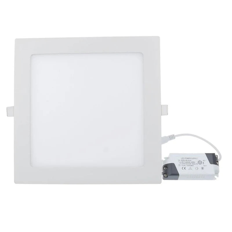LAMPARA LED EMPOTRABLE CUADRADA. 6 WATT. 120VOLT. 60HZ. LUZ CALIDA (2700K) 450 LUMENS.