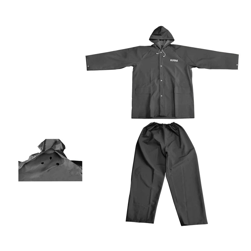 TRAJES IMPERMEABLES DE LLUVIA PANTALONES Y SOBRETODOS DE ALTA CALIDAD. NEGRO.