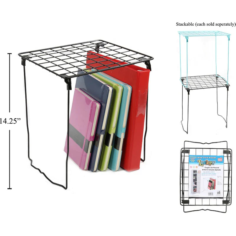 ORGANIZADOR DE LOCKER STACK-N-SHELF, NEGRO 28.5X25.5CM