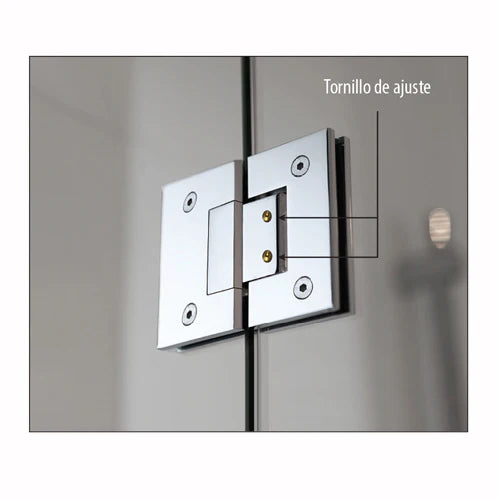 BISAGRA DUCHA VIDRIO-VIDRIO 135° AJUSTABLE BRONCE NIQUELADO ALTA CALIDAD. GARANTIA 10 AÑOS