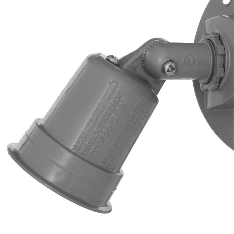 LAMPARA DOBLE PARA EXTERIORES. CONECTOR E-27 CON SOCKET DE ALUMINIO. 125 VOLT - 60 HZ.