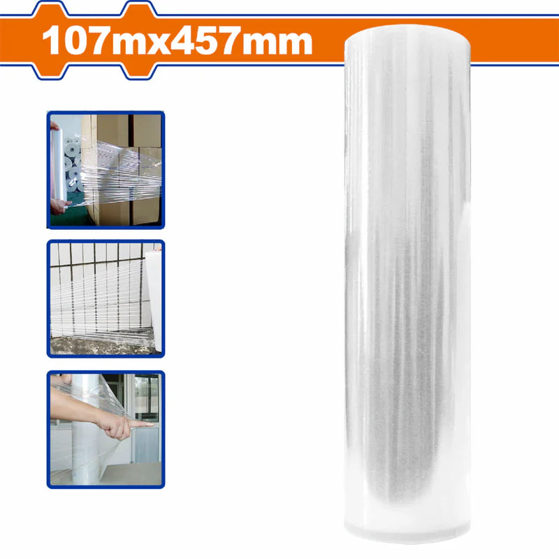 ROLLO DE STRETCH FILM TRANSPARENTE 107MX457MM PROTECCIÓN Y DURABILIDAD. PLASTICO DE EMBALAR