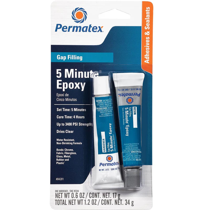 EPOXICO 5 MINUTOS PERMATEX USO GENERAL 2 TUBOS