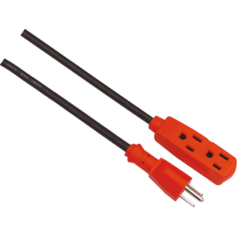 EXTENSION ELECTRICA POLARIZADA DE 3 SALIDA NEMA 5-15P. 125VOLT - 50FT - 15A. CALIBRE 3X16AWG.