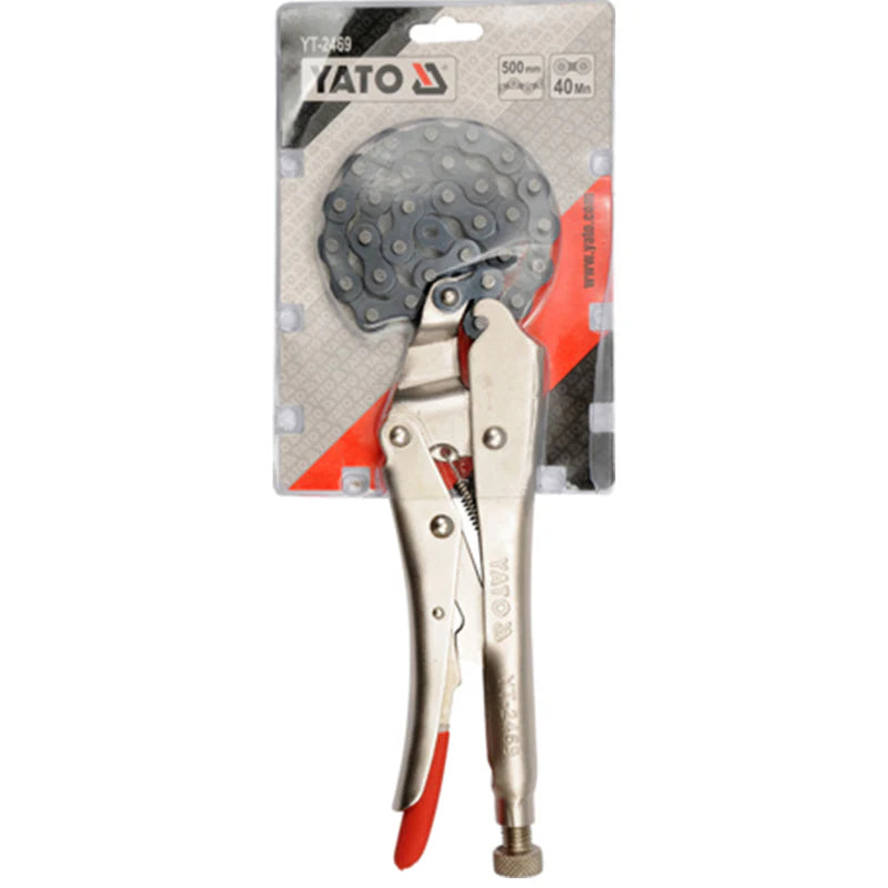 YATO ALICATE DE PRESION CON CADENA 10" 250 MM CRV ALTA CALIDAD