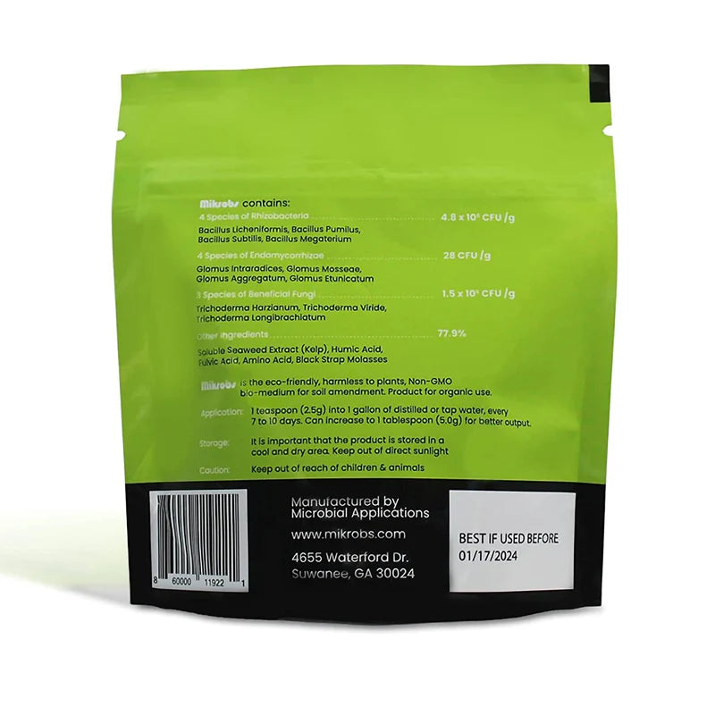 PAQUETE MICROBIOS DE MICORRIZAS, BACILLUS, TRICHODERMAS PARA MEJORAR EL SUELO. 3OZ.