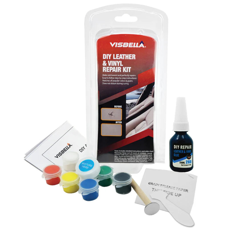 LG0015WE5P KIT DE REPARACION DE VINILO Y CUERO PARA CORTES, GRIETAS, QUEMADURAS Y LAGRIMAS