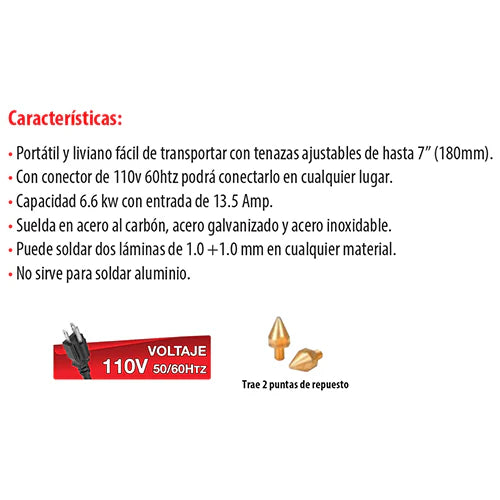 SOLDADORA DE PUNTO MANUAL 110V