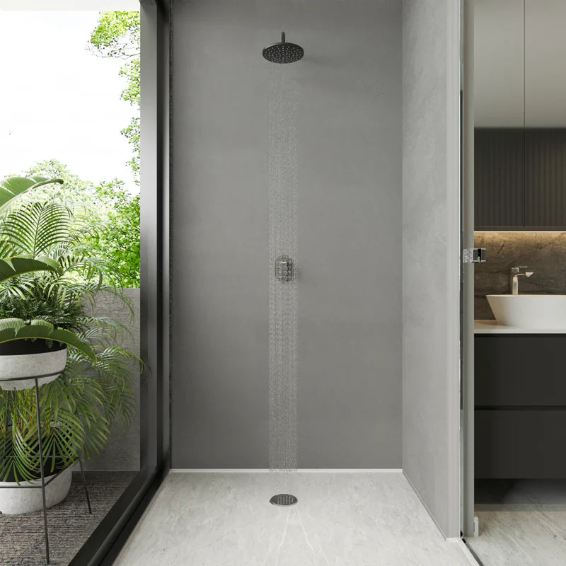 PANEL DECORATIVO MÁRMOL PVC 1.22 M X 2.80 M X 4 MM. ACABADO: GREY CONCRETE