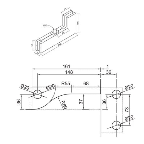 CONECTOR SUPERIOR EN L