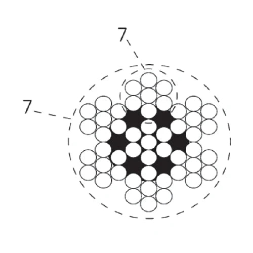 ROLLO DE CABLE 7X7. DIAMETRO 5