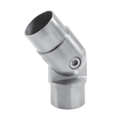 CODO REGULABLE PARA TUBOS DE 1 1/2". SIN SOLDADURA. ACABADO SATINADO.