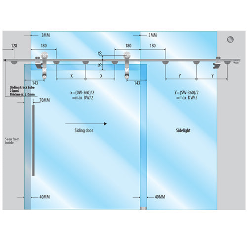 [SKUIMG]A8300A-4RIGTH|TOPE DERECHO PARA TUBO DE 25MM. SISTEMA SLIDER.