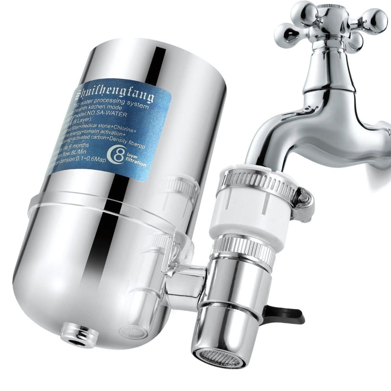 [SKUIMG]AB002-SY-08|FILTRO DE AGUA PARA GRIFO. PURIFICADOR DE AGUA DE 8 ETAPAS IDEAL PARA LLAVE DE FREGADERO.