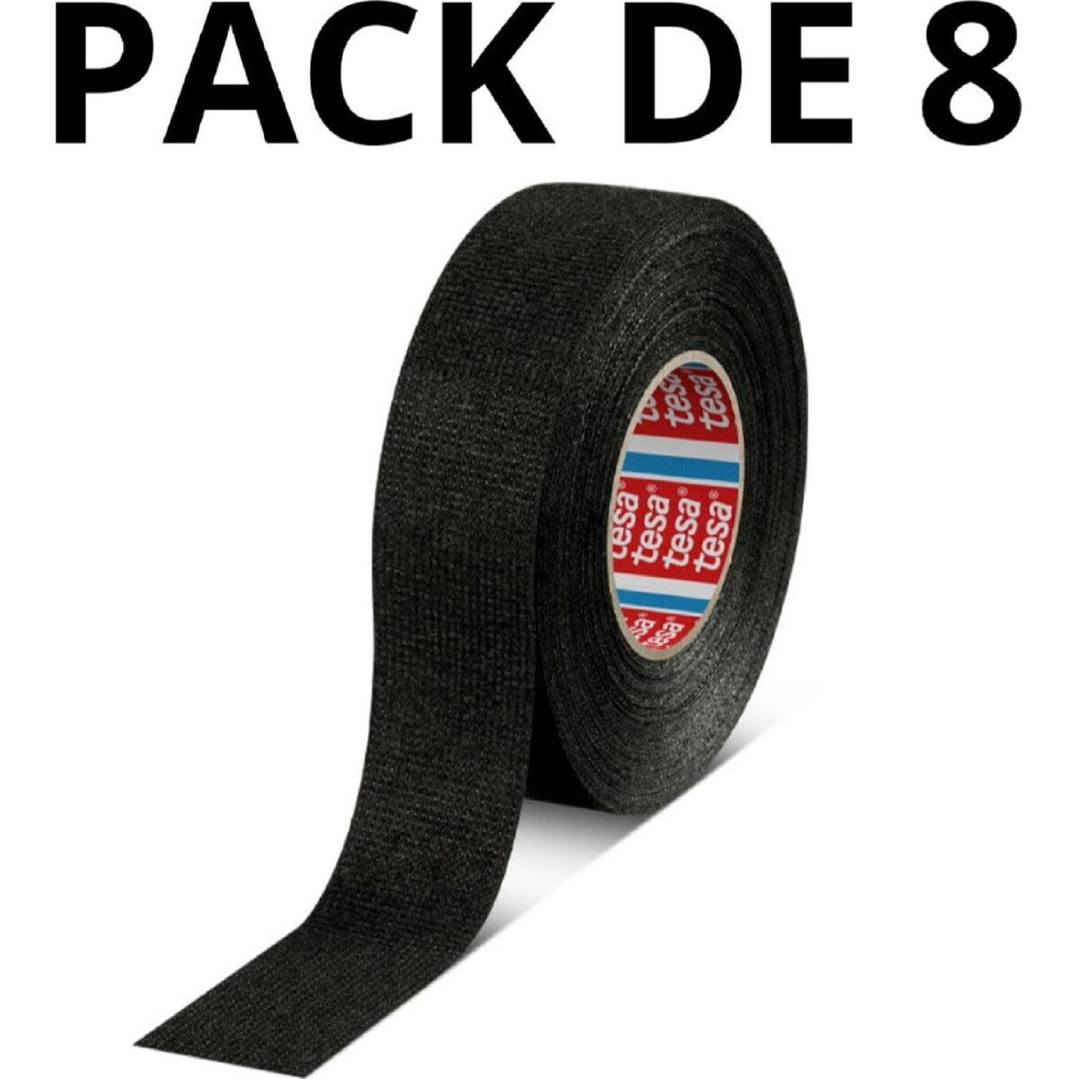 [CARBONE]AB020|CINTA ADHESIVA DE TELA PARA CABLES Y ARNESES ELÉCTRICOS. (SET DE 8 UNDS.) TAPE TESA 51608. RESISTENC