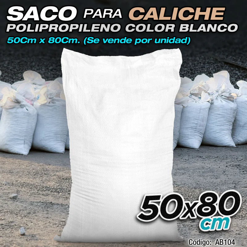 [SKUIMG]AB104|AB104-FRONTEND-PgtGclXz2i79uSJK.png|fc27ead6640e68a01c16b4715c40f1182b3c1101|SACO PARA CALICHE DE POLIPROPILENO COLOR BLANCO DE 50CM X 80CM. UNIDAD. (SE VENDE POR UNIDAD)