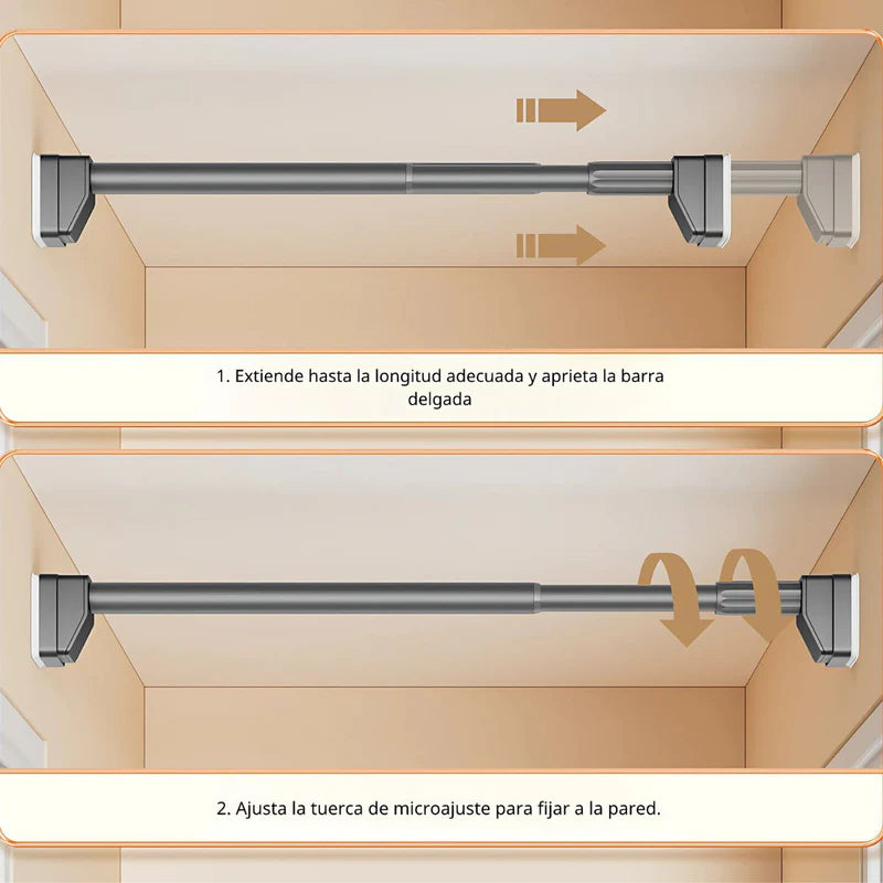 [SKUIMG]AB1507|AB1507-FRONTEND-YYN9tWOc4JYaHZ1M.png|BARRA AJUSTABLE PARA CORTINAS, CLOSETS Y DUCHAS DE ACERO INOXIDABLE. PALO EXTENSIBLE. SIN PERFORACIO