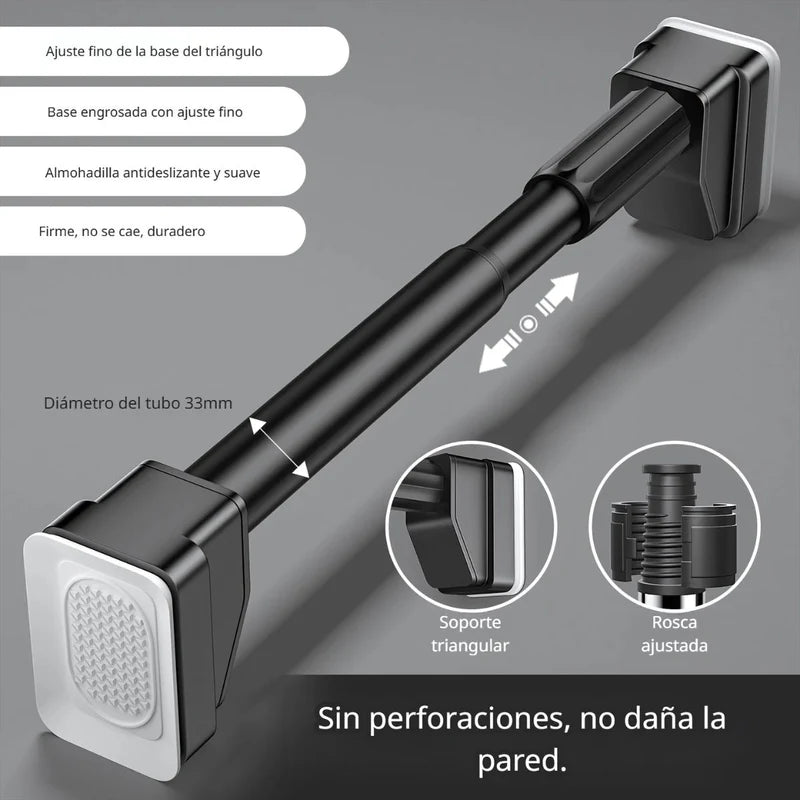 [SKUIMG]AB1507|AB1507-FRONTEND-zihIv5DKwNhcjPHS.png|BARRA AJUSTABLE PARA CORTINAS, CLOSETS Y DUCHAS DE ACERO INOXIDABLE. PALO EXTENSIBLE. SIN PERFORACIO