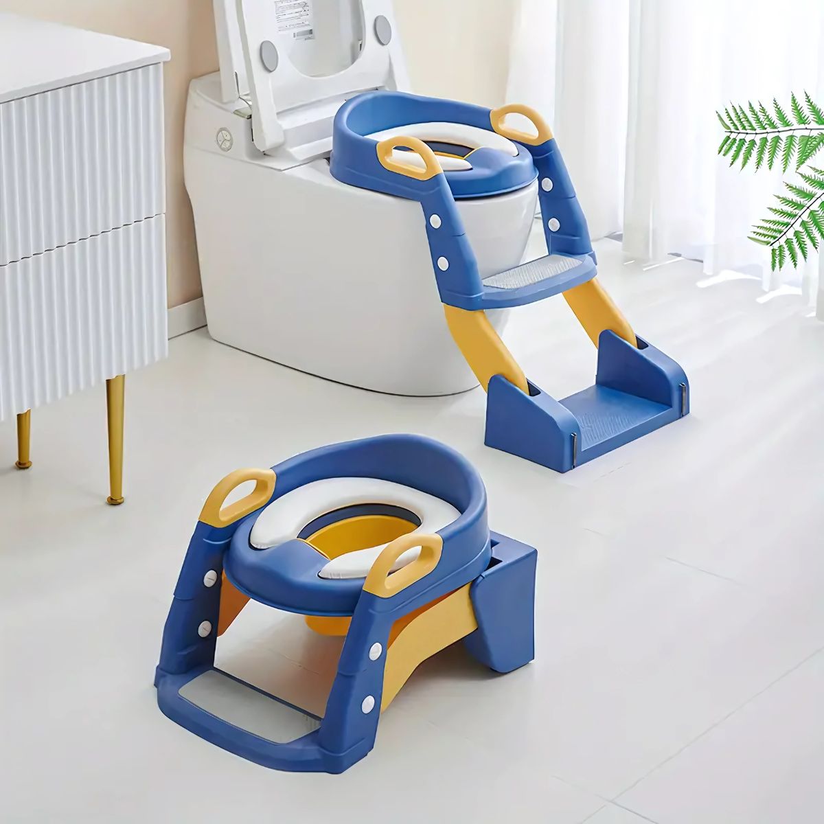 ASIENTO ESCALERA DE ENTRENAMIENTO SILLA PARA NIñOS INODORO . (2 EN 1) ESCALERA INFANTIL POTTY TRAINE