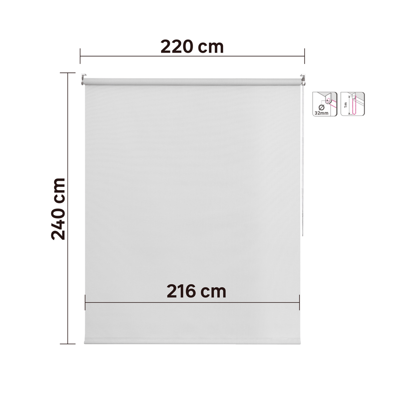 [SKUIMG]AD040-3276007754568|AD040-3276007754568.jpg|PERSIANAS ROLLER SUN SCREEN BLANCO SLOOP INSPIRE SEMI TRANSPARENTE DEJA PASAR ALGO DE LUZ