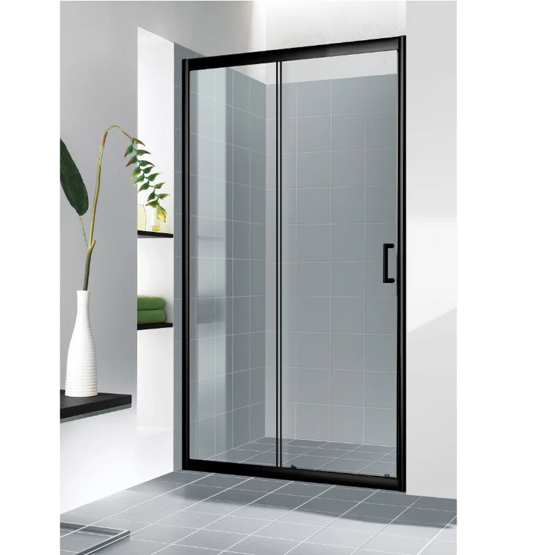 [SKUIMG]AQUA1350-NEGRA|AQUA1350-NEGRA-FRONTEND-uc3Sd90nG467Wq5X.png|PUERTA DE DUCHA AQUA, COLOR NEGRO, VIDRIO TEMPERADO DE 6MM. TIRADOR, RODAJAS CROMADAS.
