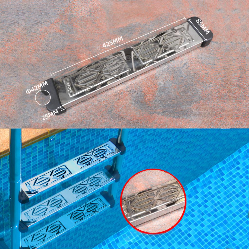 [SKUIMG]BAM175|BAM175.jpg|ESCALERA DE ACERO INOXIDABLE PARA PISCINA.