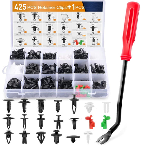 [SKUIMG]BAM338|BAM338.jpg|CLIPS DE RETENCION PARA AUTOS, SET DE 425 PIEZAS, 19 TIPOS DE CLIP.