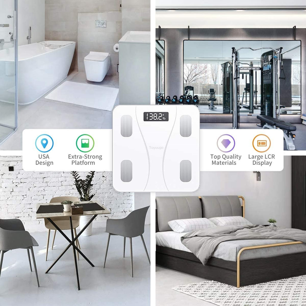 [SKUIMG]BAS011|PESA DE BAÑO ELECTRÓNICA SMART APP DE VIDRIO. 0.1 - 180KG