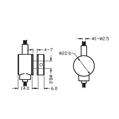 [SKUIMG]C-C400-26|C-C400-26.jpg|ANCLAJE DE CABLE PARA LETRERO