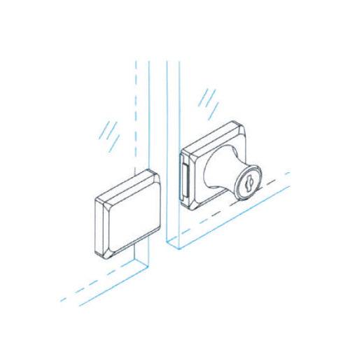 [SKUIMG]C-UV-BC407D|C-UV-BC407D.jpg|CERRADURA PUERTAS DOBLES PARA PEGAR CON FOTOCURADO UV.