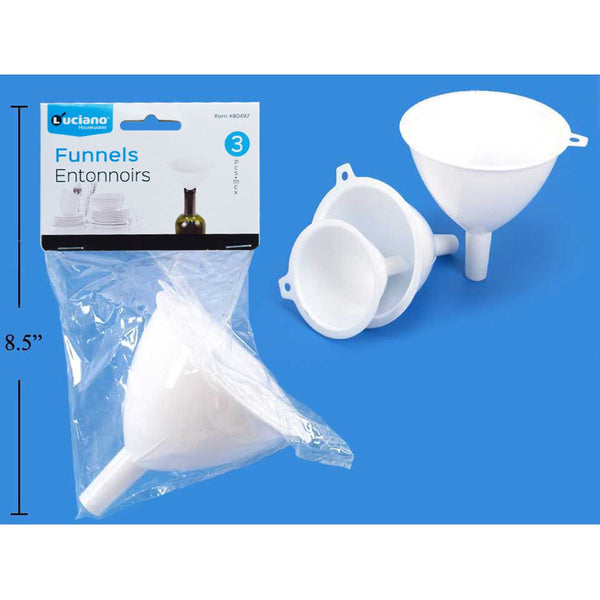 [SKUIMG]CA0528-80497|CA0528-80497.jpg|EMBUDO DE PLÁSTICO LUCIANO PARA COCINA DE 3 PIEZAS