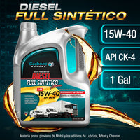 [SKUIMG]CAR-X108|ACEITE DE MOTOR 15W-40 SAE API CK-4 FULL SINTETICO PARA MOTORES DIESEL ( 1 GALON )