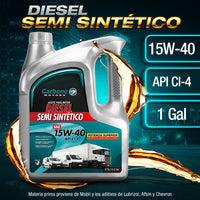 [SKUIMG]CAR-X109|CAR-X109.jpg|ACEITE DE MOTOR 15W-40 SAE API CI-4 SEMI SINTETICO PARA MOTORES DIESEL ( 1 GALON )