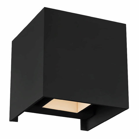 [SKUIMG]CL069-OTD-13-WBK6W-30K-Z|LAMPARA DE PARED EXTERIOR NEGRA LED 6W 3000K CALIDA. 110X110X110 MM. ILUMINACION EXTERIOR. LUMINARIA