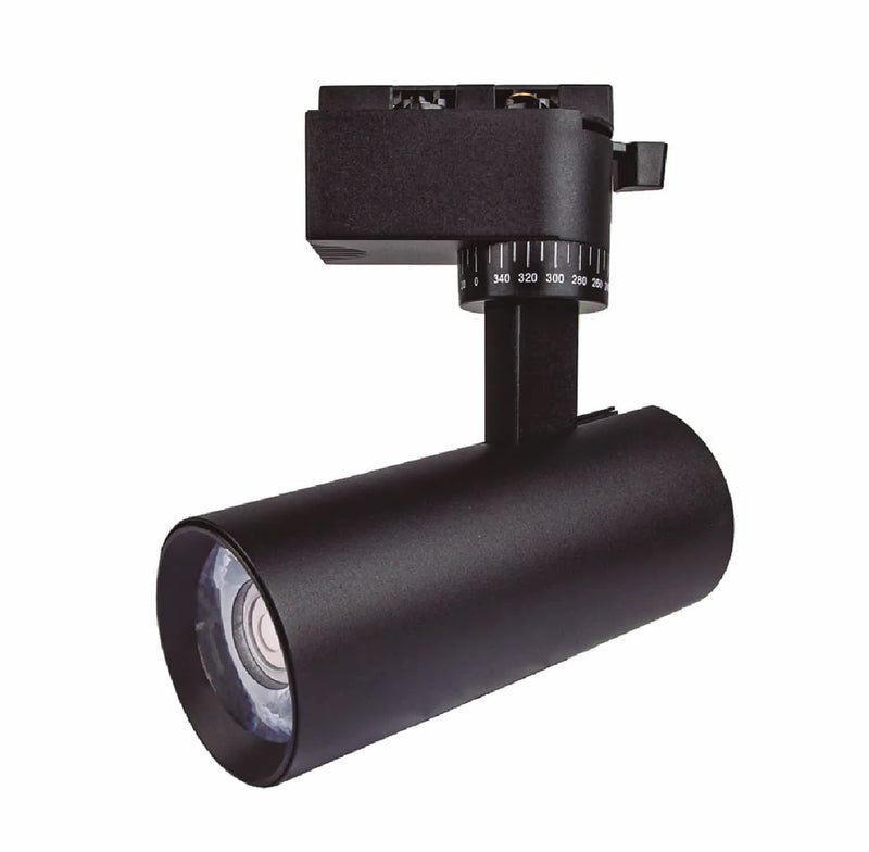 [SKUIMG]CL090-TRL-L01-BK12WCCT-Z|CL090-TRL-L01-BK12WCCT-Z.jpg|LAMPARA SPOT LED DE RIEL 12W CCT 100LM, NEGRO. ILUMINACION CAMBIABLE Y DISENO ATRACTIVO. FOCO DE CAR