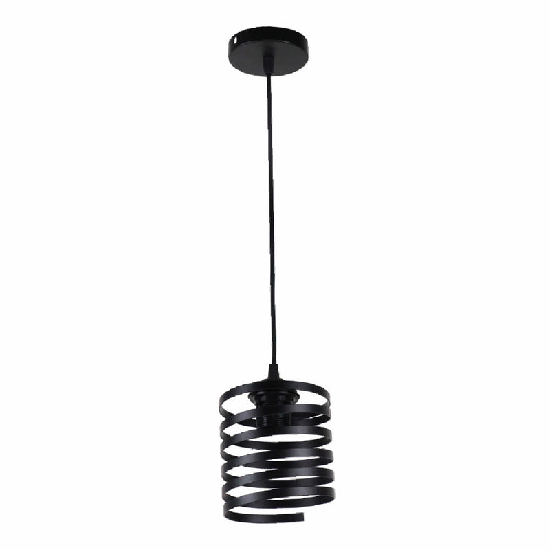 [SKUIMG]CL195-DI-277-BK-Z|CL195-DI-277-BK-Z.jpg|LAMPARA COLGANTE NEGRA 1XE27 ESTILO MODERNO, METAL DE CALIDAD 130X1180MM.