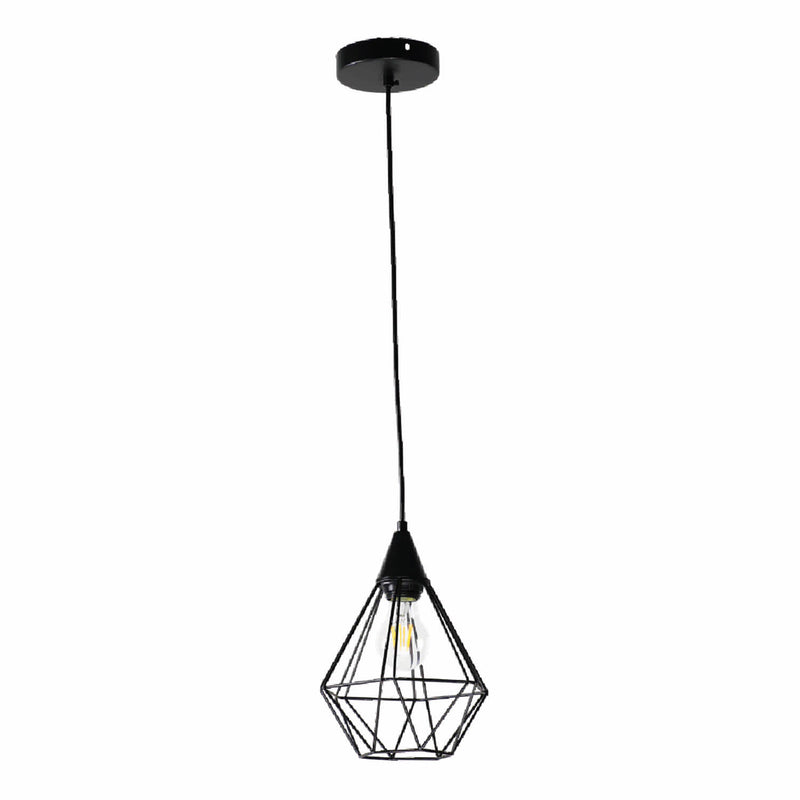 [SKUIMG]CL197-DI-279-BK-Z|CL197-DI-279-BK-Z.jpg|LAMPARA COLGANTE NEGRA 1XE27, METAL DE ALTA CALIDAD 190X1260MM