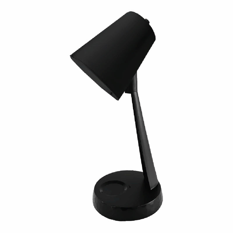 [SKUIMG]CL219-DI-316-BK-Z|CL219-DI-316-BK-Z.jpg|LAMPARA DE MESA NEGRA 1XE27 140X112X365MM IDEAL PARA TRABAJO O LECTURA.