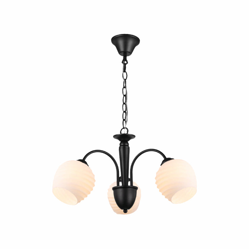 LAMPARA COLGANTE ESTILO FUENTE NEGRA CON 3XE27 DISENO MODERNO 530X680MM IDEAL PARA COMEDORES, ISLAS