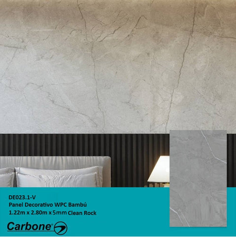 [SKUIMG]DE023.1-V|DE023.1-V.jpg|PANEL DECORATIVO WPC BAMBU 1.22 M X 2.80 M X 5 MM CLEAN ROCK