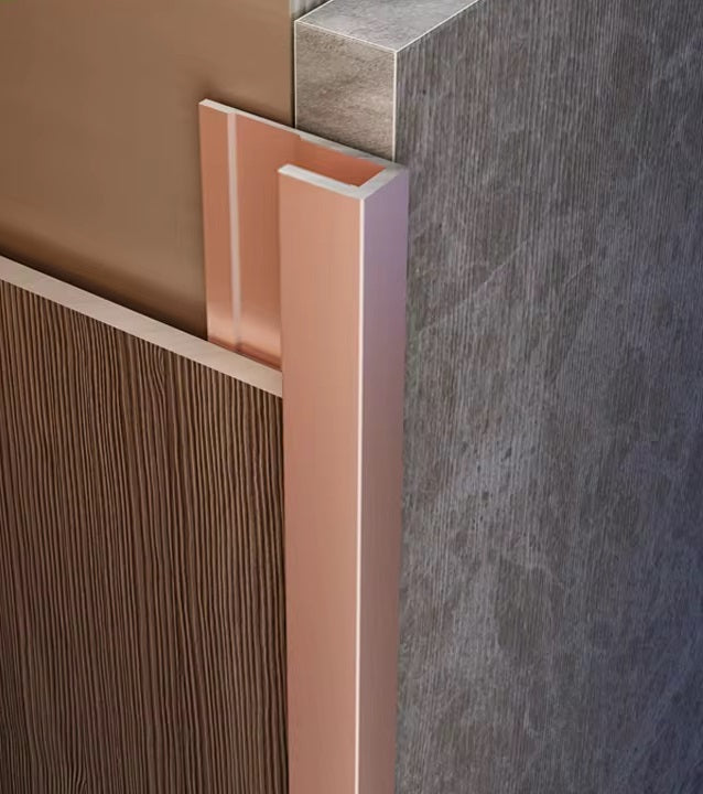 PERFIL C REMATE FINAL LAMINAS DE 5 MM BAMBU WPC PVC 3M LONG SILVER