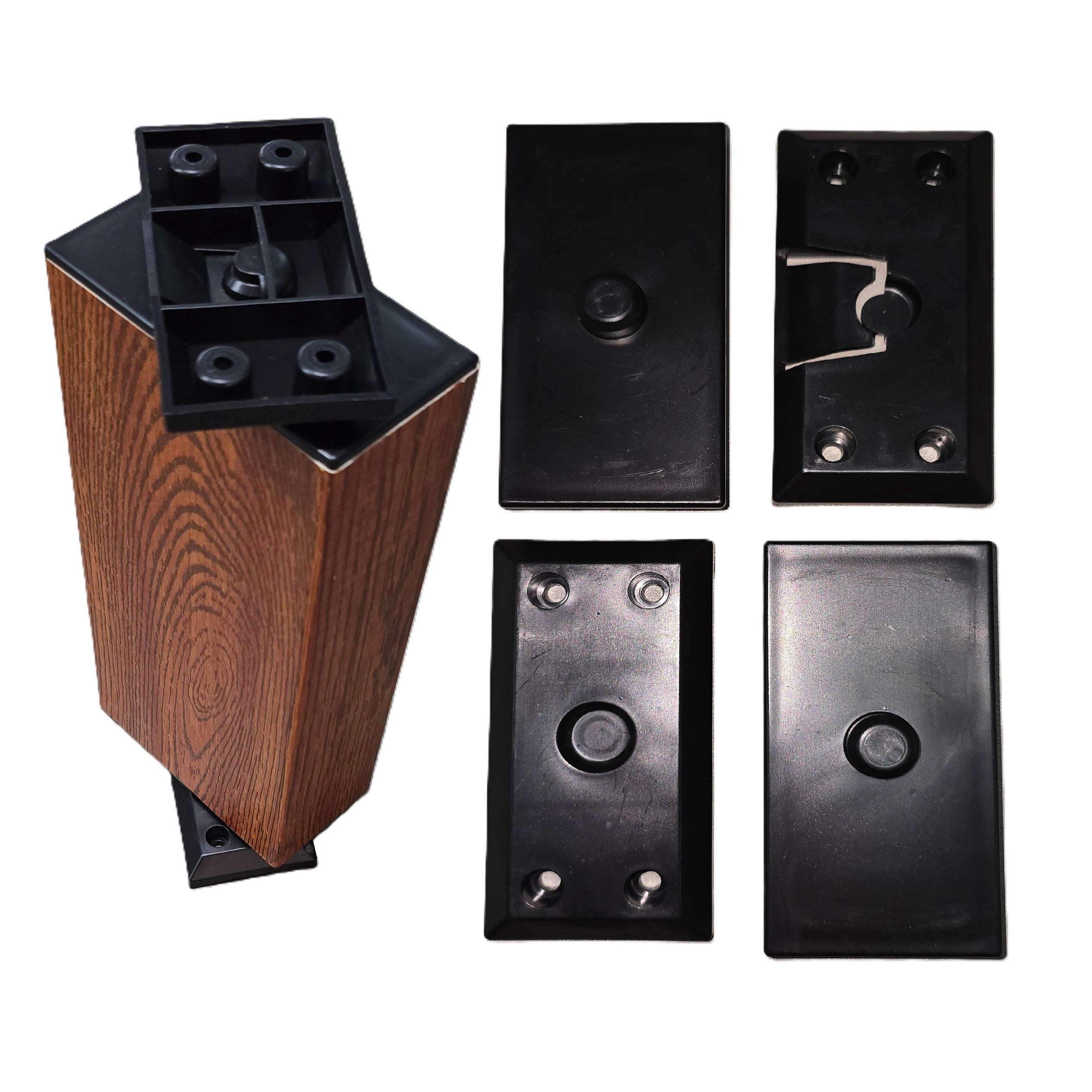 [SKUIMG]DE149|KIT ANCLAJE GIRATORIO EJE SUPERIOR E INFERIOR PARA PERGOLA DECORATIVA TUBO 100X50 WPC 2X4" (4PCS SET
