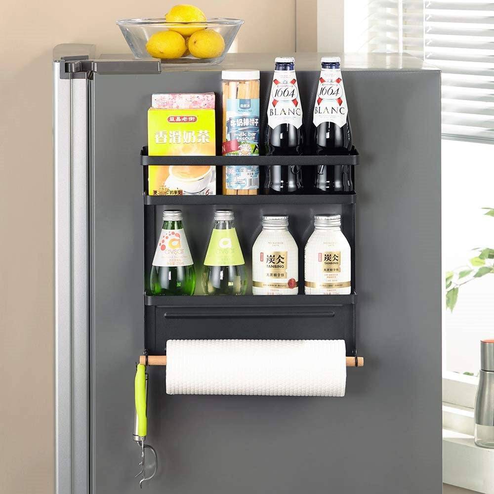[SKUIMG]DH03|REPISA ORGANIZADORA DESMONTABLE MAGNÉTICA DEL HOGAR. COLOR NEGRO.