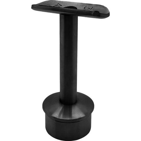 SOPORTE DE BARANDA POSTE FIJO PARA TUBO 42.4 MMX 1.5 MM INOXIDABLE NEGRO SATINADO 304SS PVD