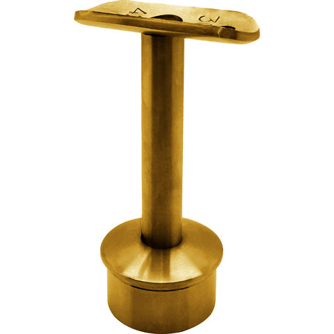 SOPORTE DE BARANDA POSTE FIJO PARA TUBO 42.4 MMX 1.5 MM BRONCE BRILLANTE 304SS PVD