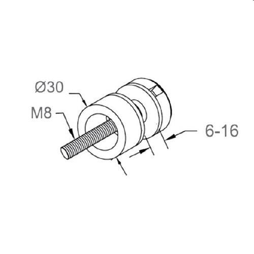 [SKUIMG]E40583|E40583.jpg|GLASS HOLDER DIA-030 PLANO