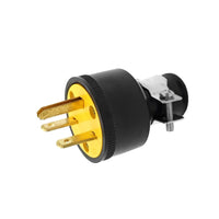 [SKUIMG]ELT0012|ELT0012.jpg|ENCHUFE POLARIZADO CON CAUCHO Y CLAMP DE SEGURIDAD. CONEXION NEMA 5-15P. 15A-220VOLT. 60 HZ