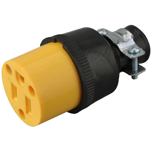 [SKUIMG]ELT0013|TOMA CORRIENTE POLARIZADO CON CAUCHO Y CLAMP DE SEGURIDAD. CONEXION NEMA 5-15P. 15A-125VOLT. 60 HZ