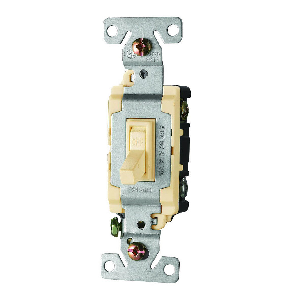 [SKUIMG]ELT0019|INTERRUPTOR SENCILLO DE 3 VIAS. 2 POLOS/3WIRE. 15A-125VOLT. 60HZ. INCLUYE TORNILLOS.